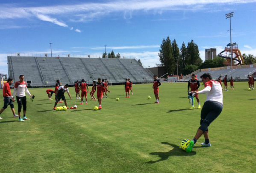 Los rojinegros entrenaron y realizaron el reconocimiento de la cancha del Sacramento Republic.