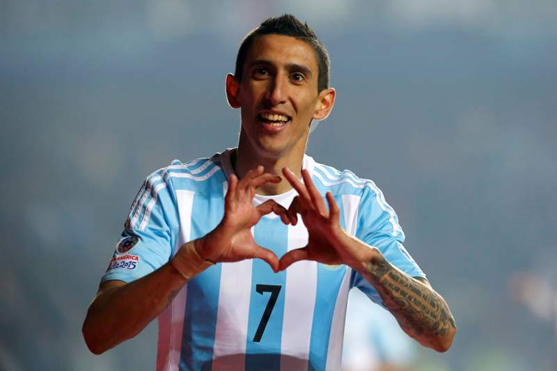 Ángel Di María con su selección en Copa América 