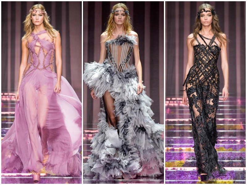 Versace impactó con un estilo mucho más suave y ligero.
