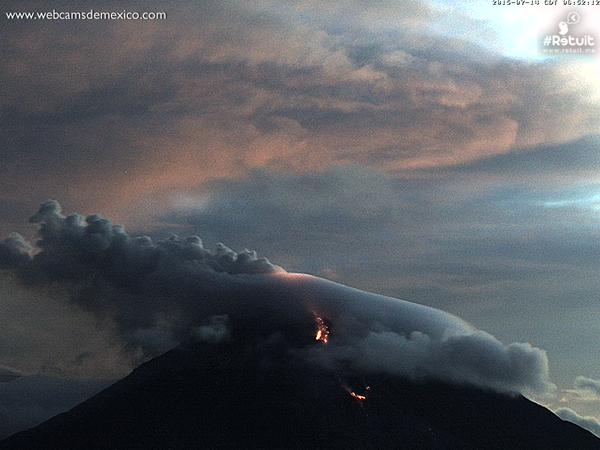 La actividad que actualmente presenta el Volcán de Colima supera en magnitud a lo observado desde 1913, cuando ocurrió la mayor erupción registrada de