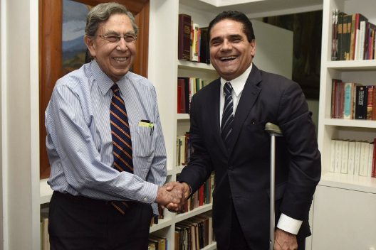 El ingeniero se reunió con el gobernador electo de Michoacán.