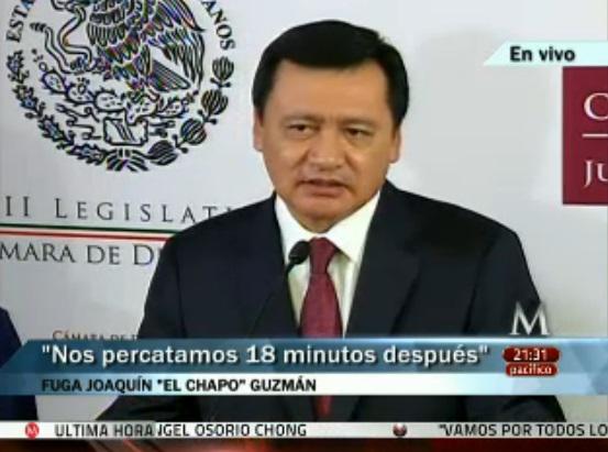 El titular de la Segob dijo que se han desplegado todas las capacidades del Estado mexicano para recapturar a Joaquín Guzmán Loera.