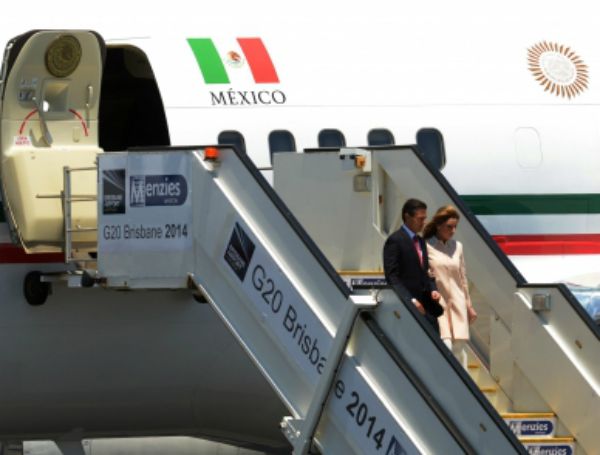 El avión presidencial aterrizó en el Aeropuerto Internacional Benito Juárez a las 07:10 horas de este viernes.