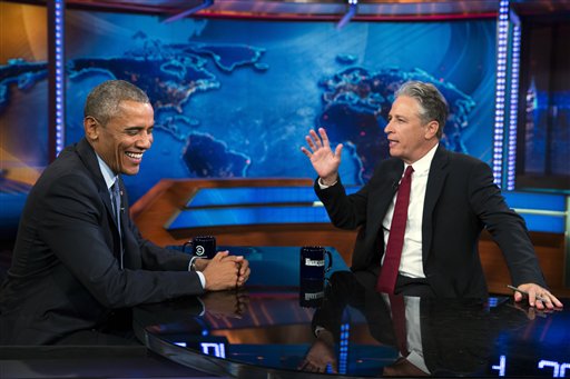 Barack Obama en su última entrevista como presidente de EU en el "Daily Show". 