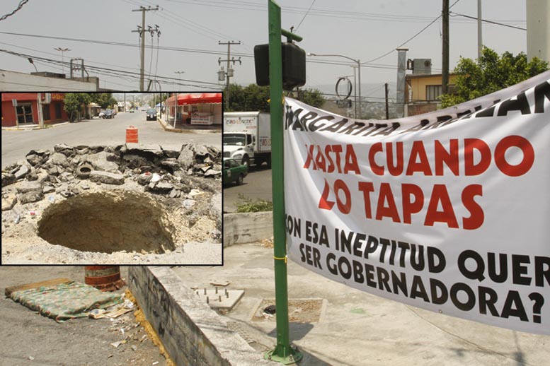 Habitantes mostraron su descontento. 