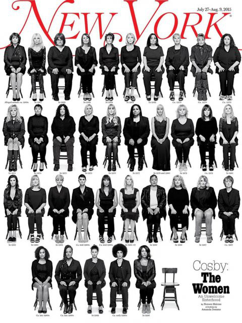En la portada parecen 35 mujeres, presuntas víctimas del actor. 