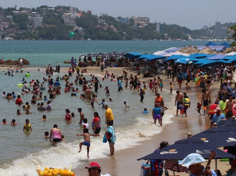La zona del Acapulco Dorado resultó la de mayor afluencia turística con un índice de ocupación hotelera del 73.4 por ciento.