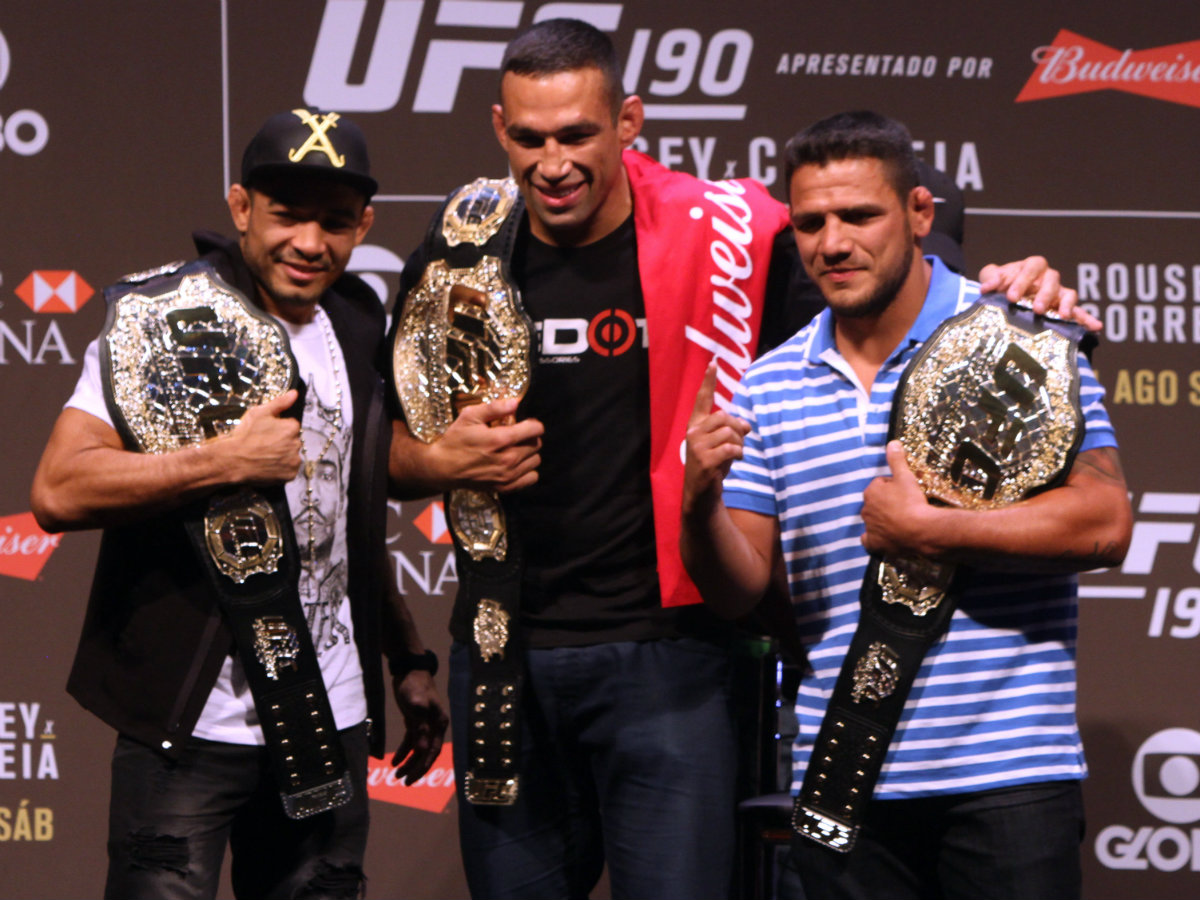 José Aldo, Fabricio Werdum y Rafael dos Anjos