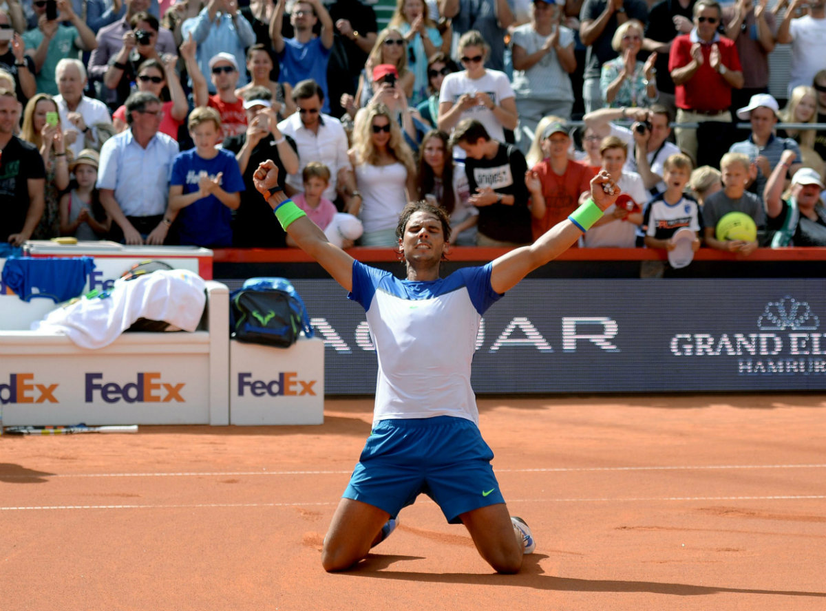 Rafa Nadal celebró la victoria