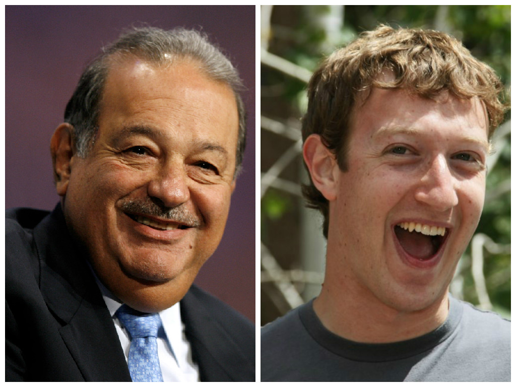 Carlos Slim y Mark Zuckerberg