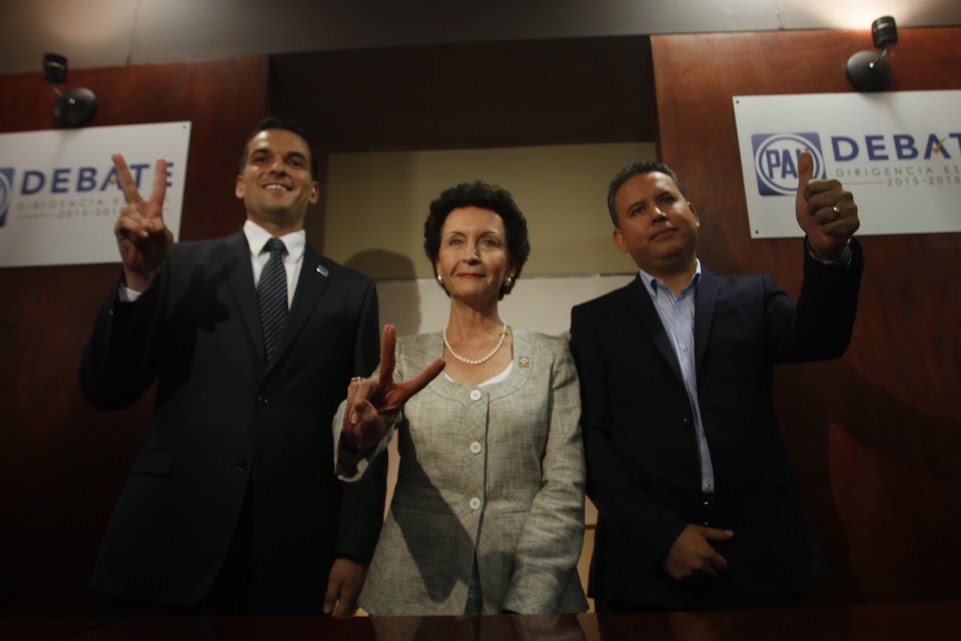 Mauro Guerra, Tere García de Madero y Francisco Bustillos buscan la dirigencia estatal del PAN.