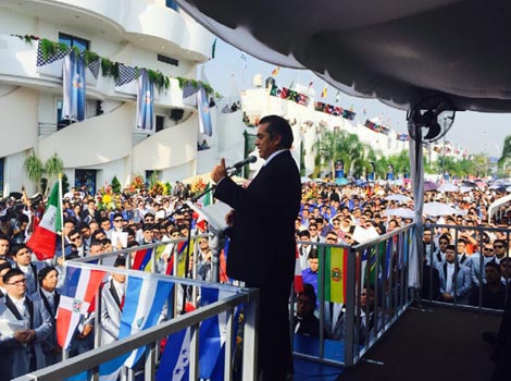 Jaime Rodríguez brindó un discurso ante los asistentes.