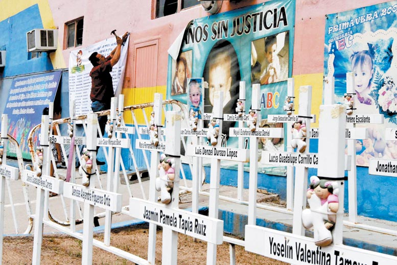 Cada 5 de junio son recordadas las víctimas afuera de lo que era la estancia infantil.