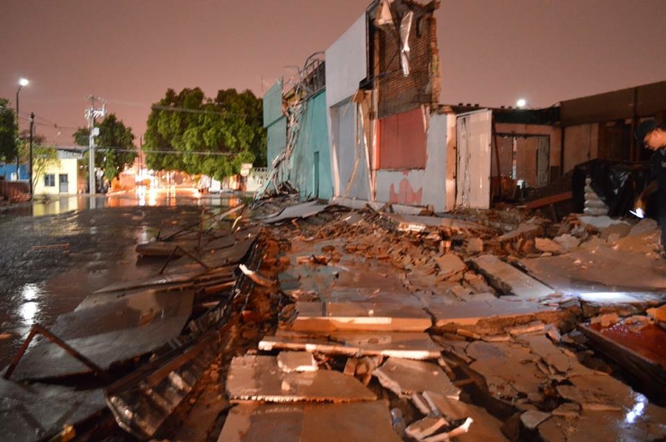 La tormenta dejó varios daños en Hermosillo.