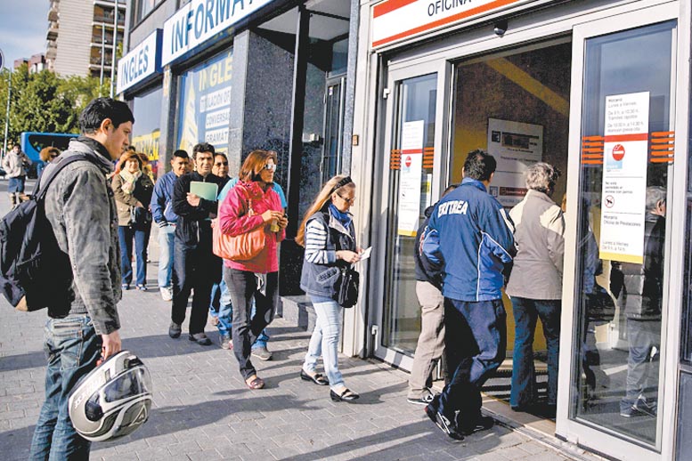 En territorio español hay 5.1 millones de personas sin trabajo.