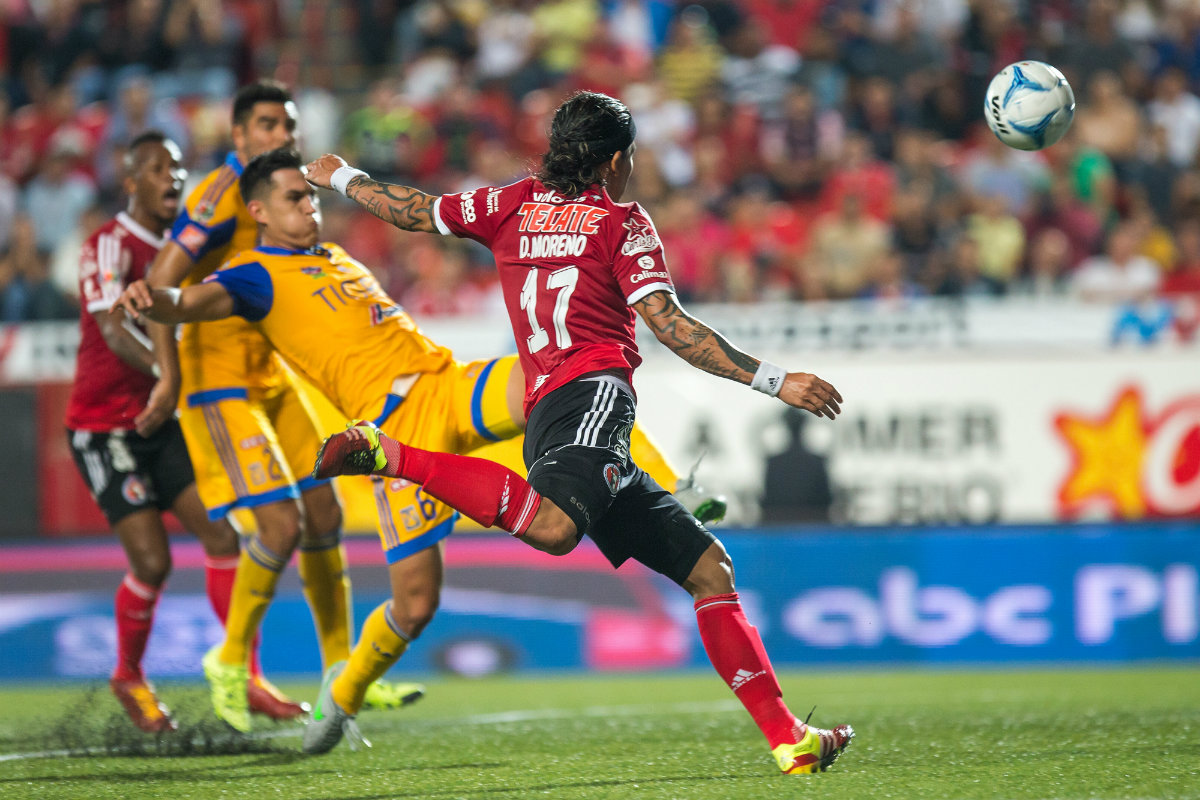 Moreno marcó ante Tigres en el Caliente 