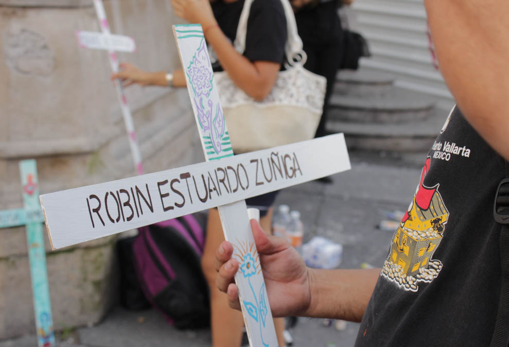 Recuerdan a migrantes asesinados en San Fernando. Foto: Jorge Vázquez