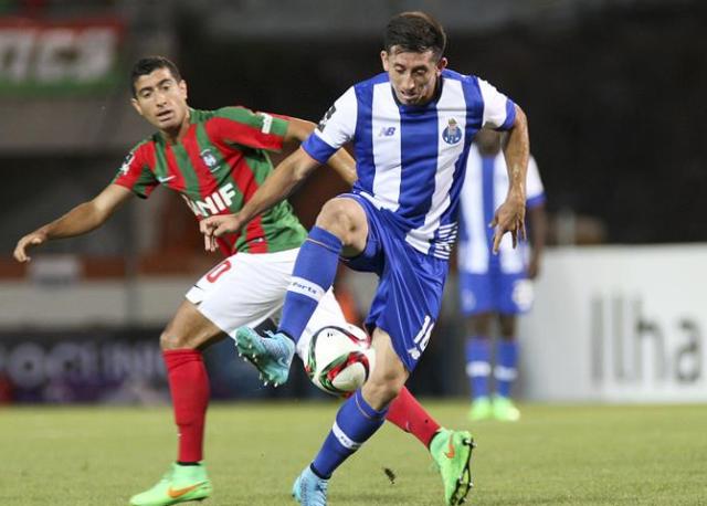 Héctor Herrera marcó el empate parcial de los Dragones frente al Marítimo 