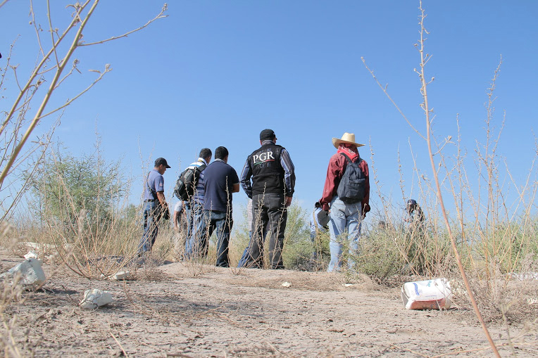 Operativo de búsquedas ciudadanas en La Laguna de Durango.