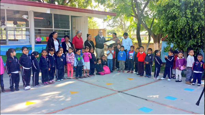 Regreso a clases en el jardín de niños José López Alavez en el municipio de Santiago Suchilquitongo en Oaxaca. 