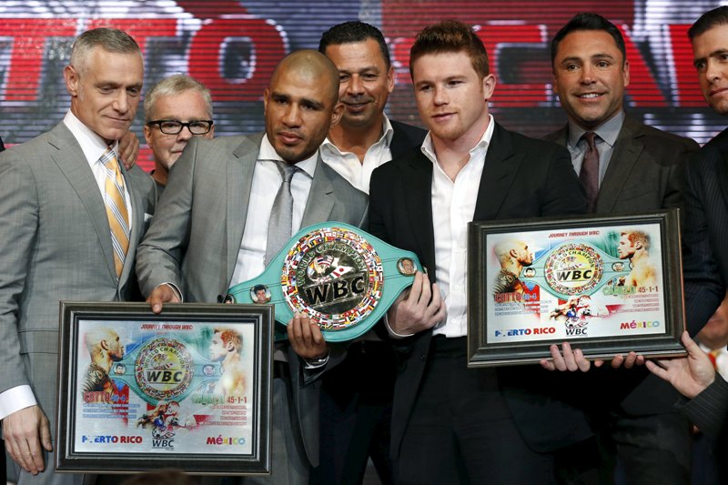 Miguel Cotto y Saúl Álvarez 