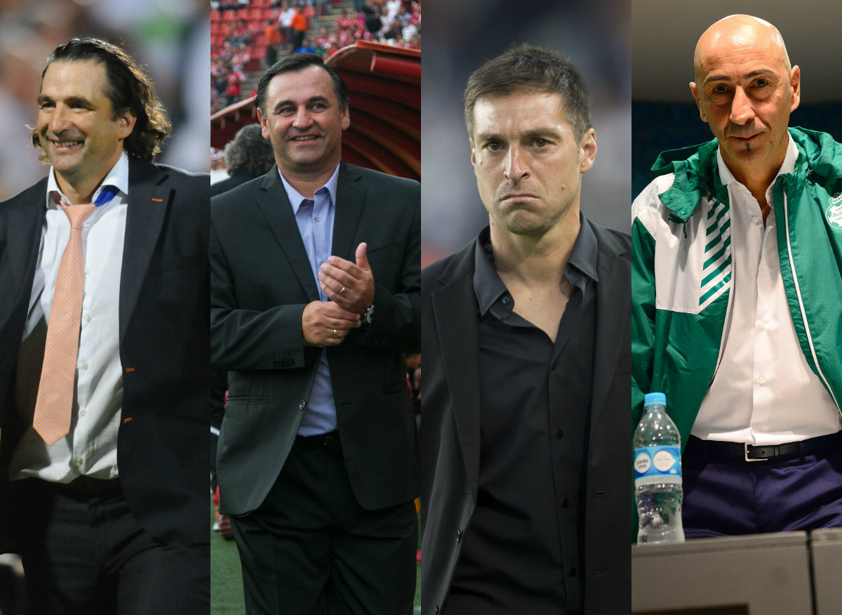 Pizzi, Bustos, Diego Alonso y Ayestarán  