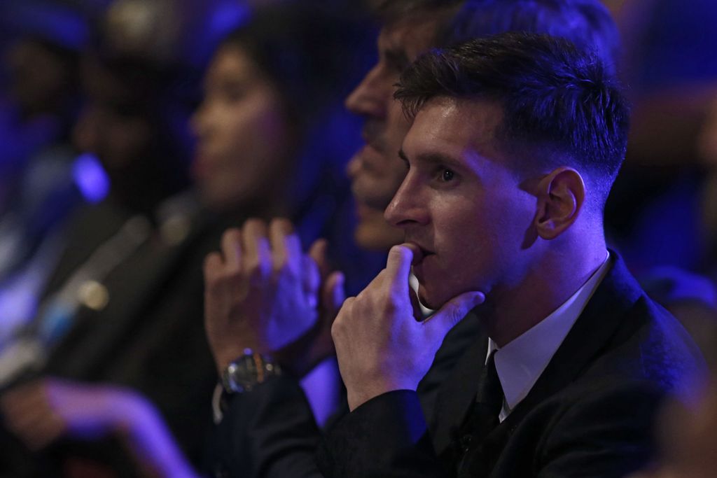 Messi en el sorteo de la Champions League 