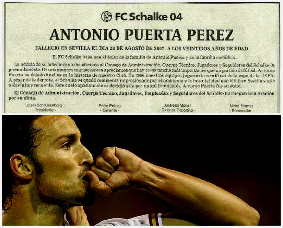 FC Schalke 04 recordó a Antonio Puerta