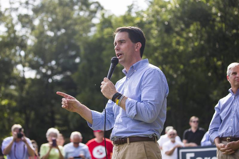 Scott Walker, en un reciente acto ante simpatizantes republicanos en Woodbridge, Virginia