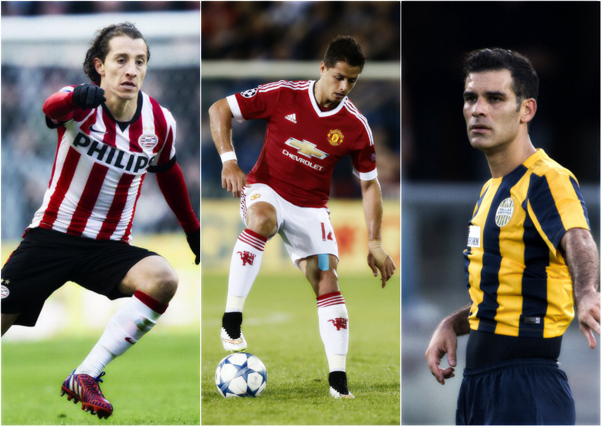 Andrés Guardado, Javier Hernández y Rafa Márquez en el futbol de Europa 