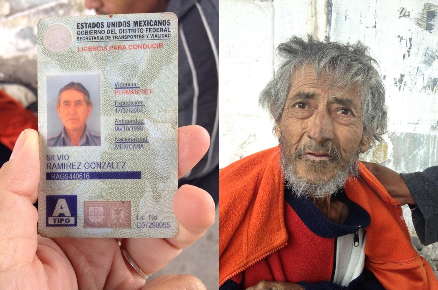 El hombre fue identificado porque portaba una licencia de manejo. 