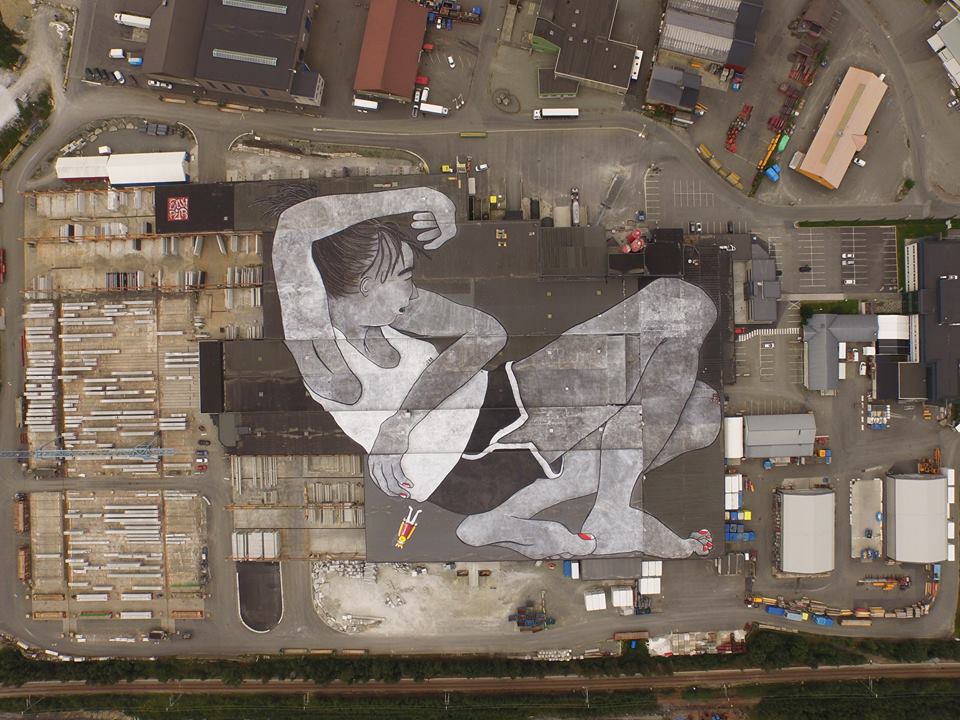 El mural "Lilith and Olaf" será formalmente inaugurado este viernes. 