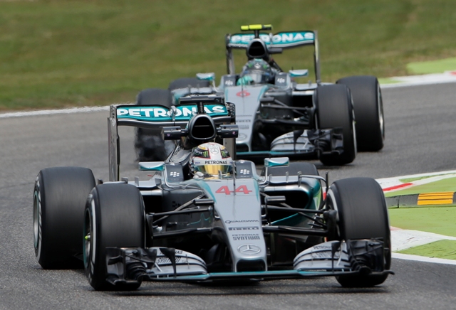 Nico Rosberg y Lewis Hamilton, pilotos de Mercedes