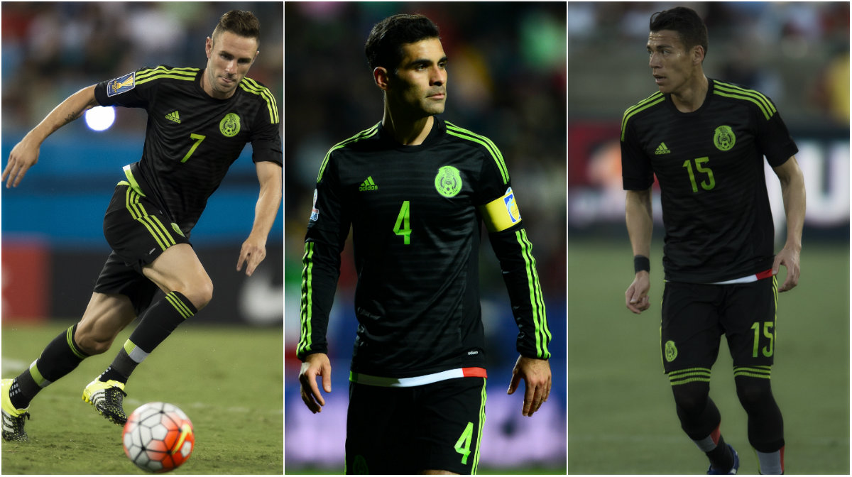 Miguel Layú, Rafael Márquez y Héctor Moreno 