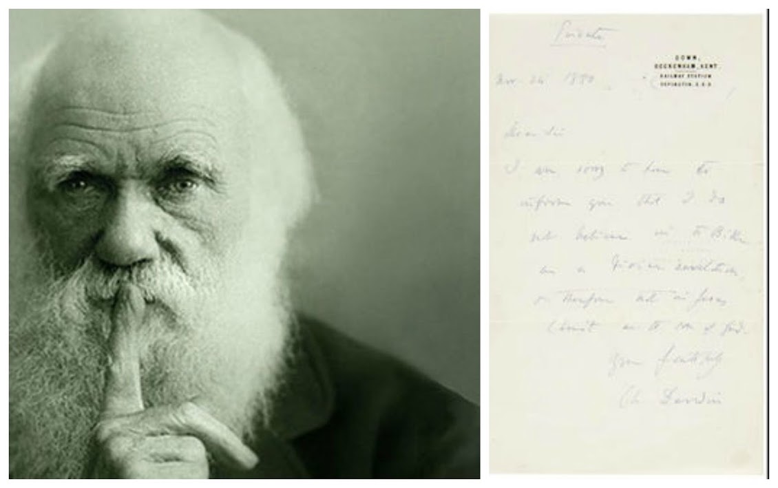 La carta de Darwin, fechada en 1880, está dirigida a  Francis McDermott, un joven abogado que le preguntó si creía en el Nuevo Testamento.