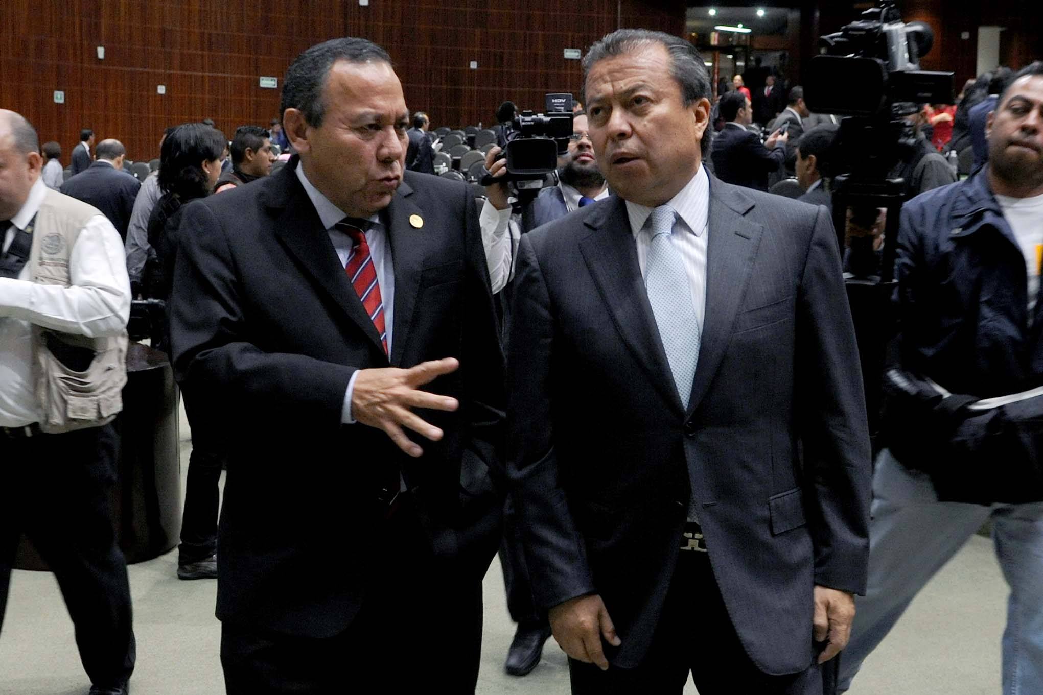 Jesús Zambrano, presidente de la Cámara de Diputados, y César Camacho, presidente de la Junta de Coordinación Política.
