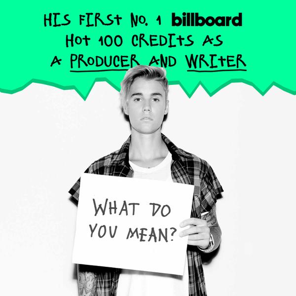 Bieber logró su primer debut en el número 1 de Billboard. 