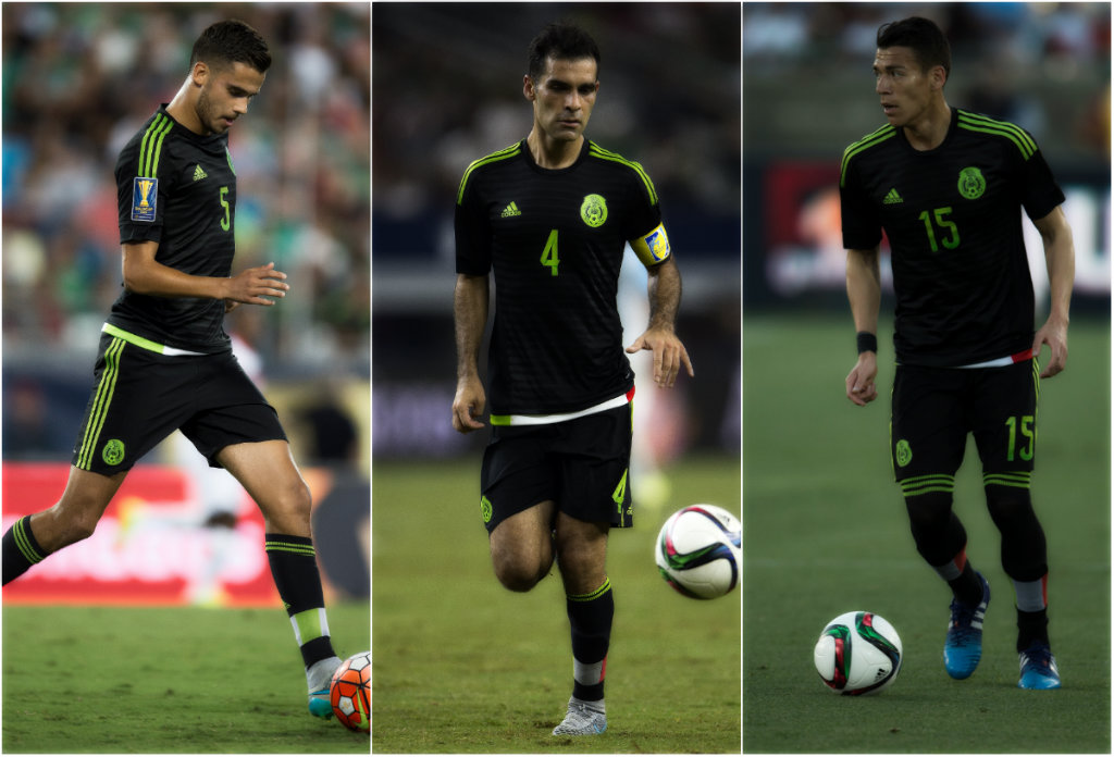 Diego Reyes, Rafael Márquez y Héctor Moreno