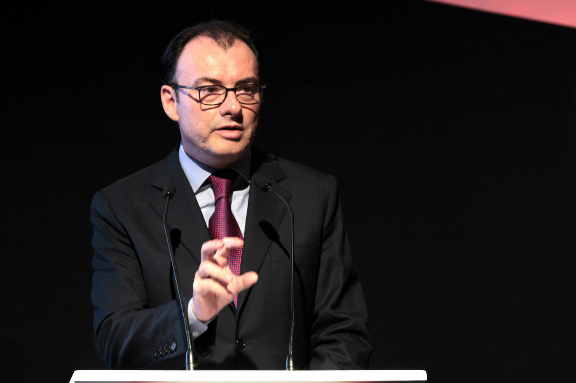 Luis Videgaray Caso, secretario de Hacienda, durante su participación en el Foro Expansión, “El nuevo modelo de crecimiento”