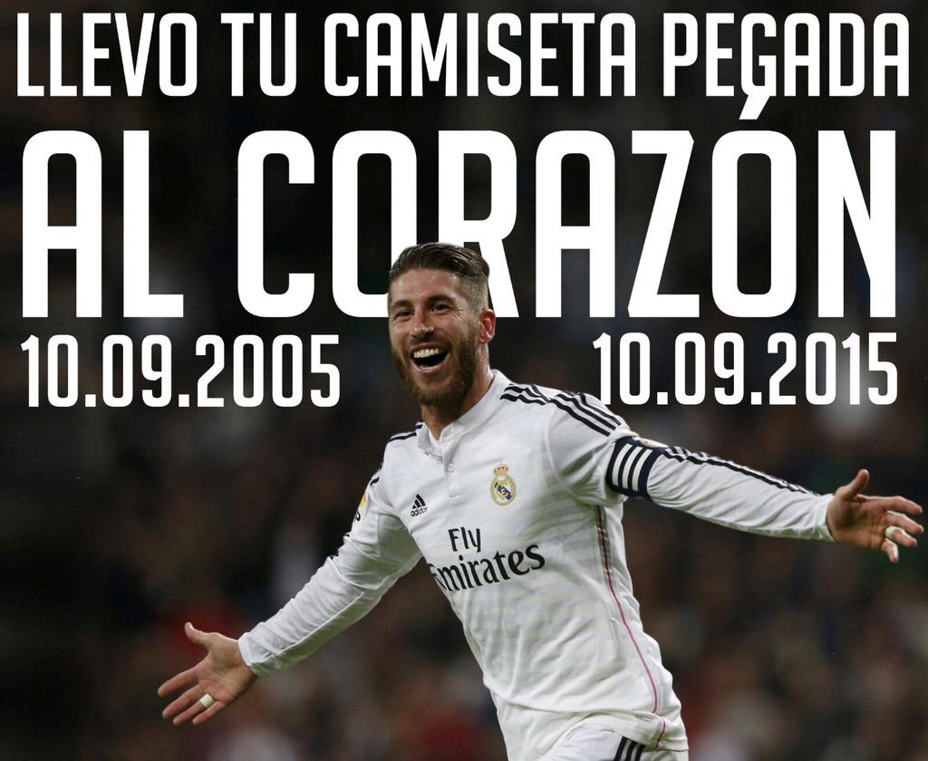 Sergio Ramos celebra 10 años con el Real Madrid 