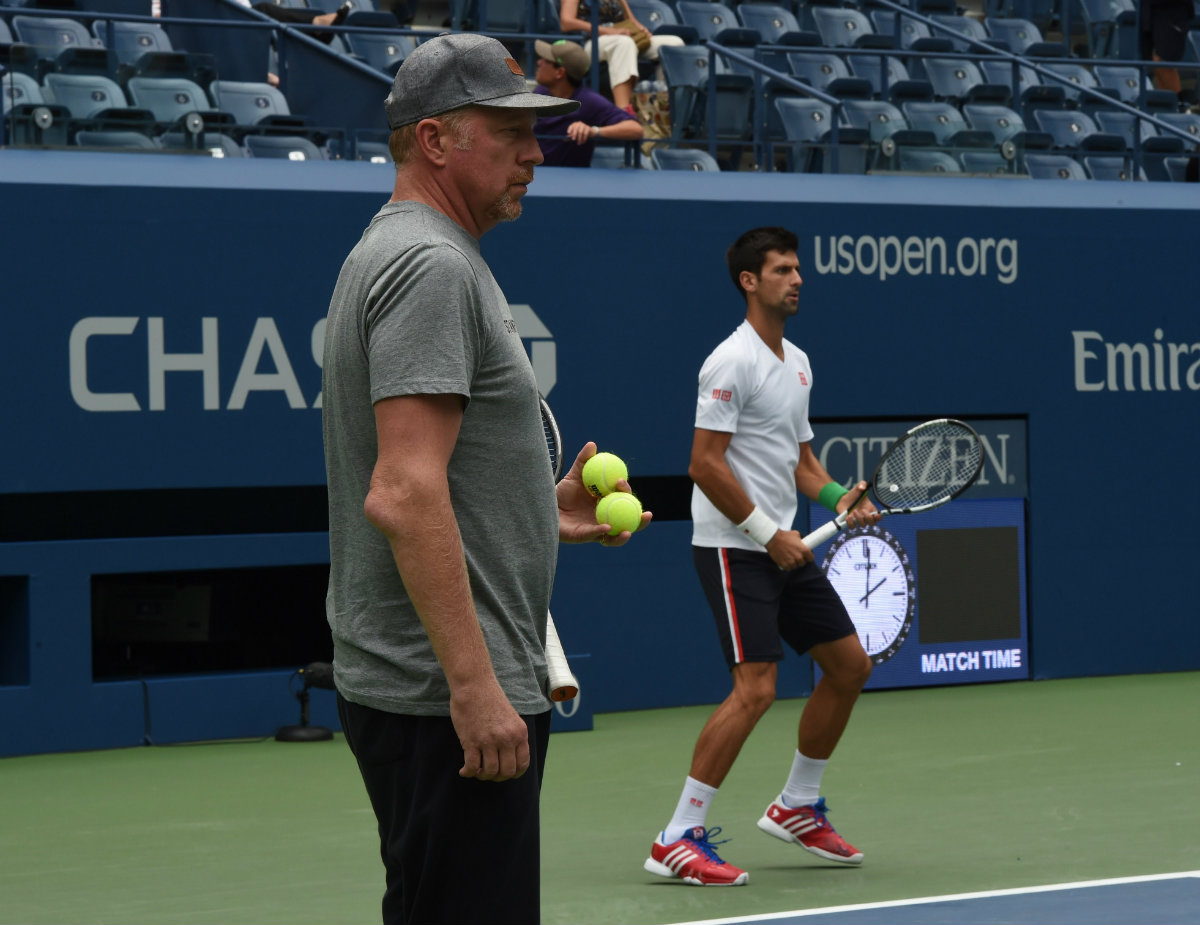  Boris Becke entrenador de Djokovic previo a la final del US Open 