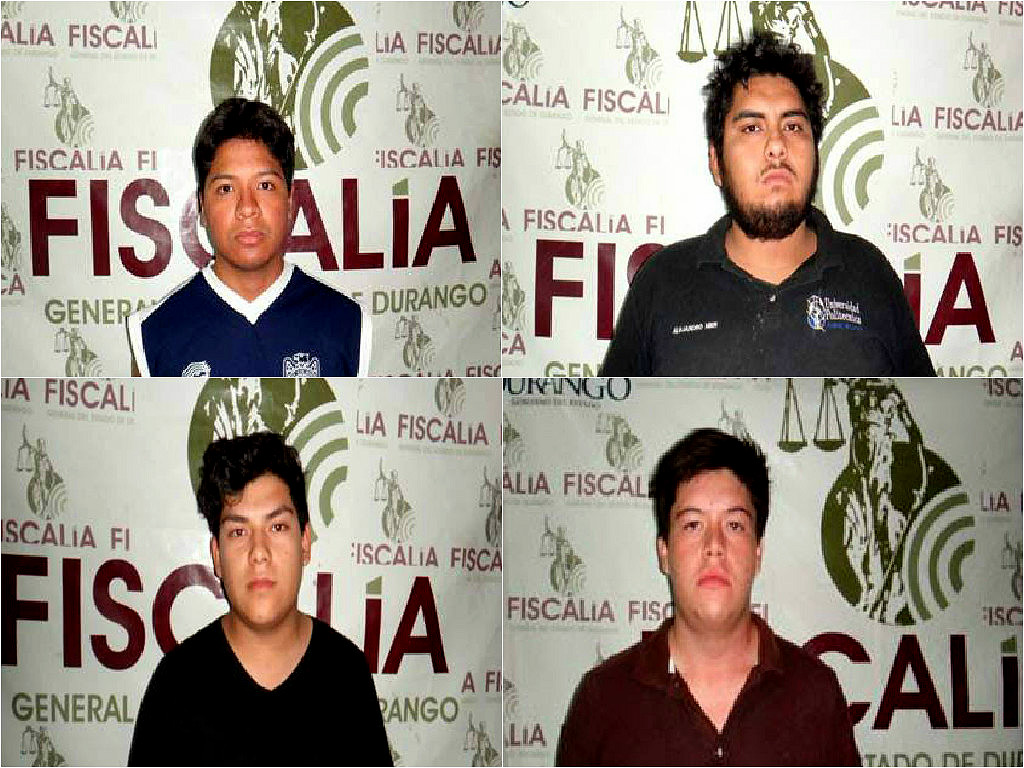 Los cuatro sujetos fueron detenidos en el kilómetro 11.2 del periférico Gómez-Lerdo y trasladados a los separos de la Vicefiscalía Región Laguna.