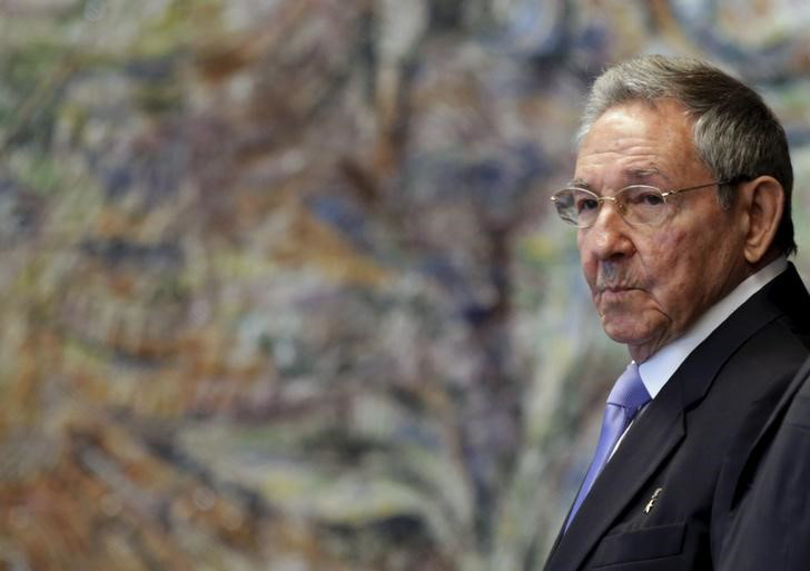 Foto de archivo del presidente cubano, Raúl Castro, durante una ceremonia en el Palacio de la Revolución en La Habana.