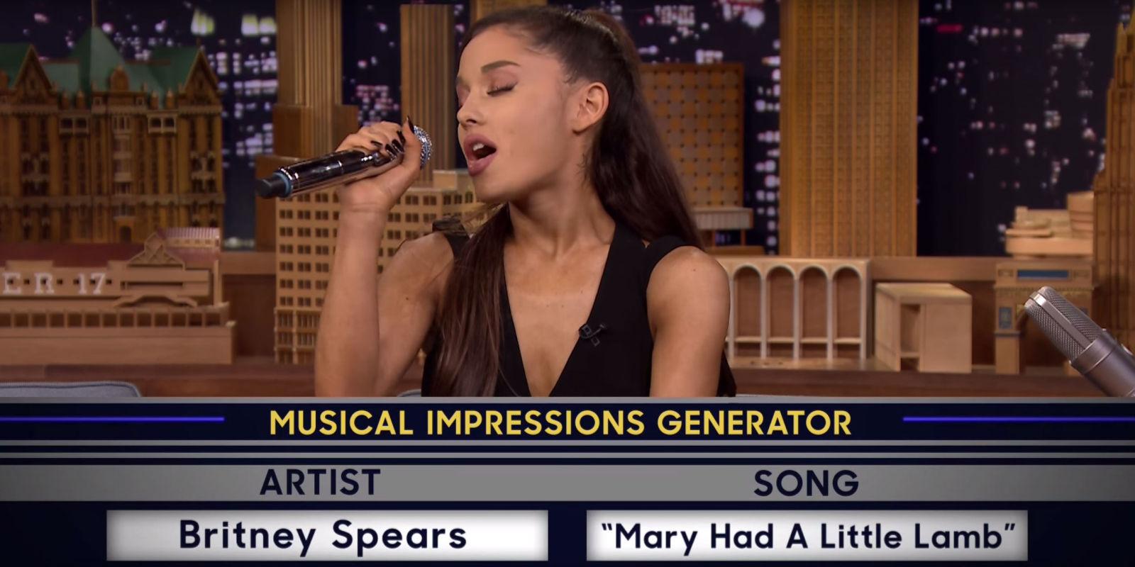 Ariana Grande sorprendió en 'The Tonight Show' con su potente voz. 