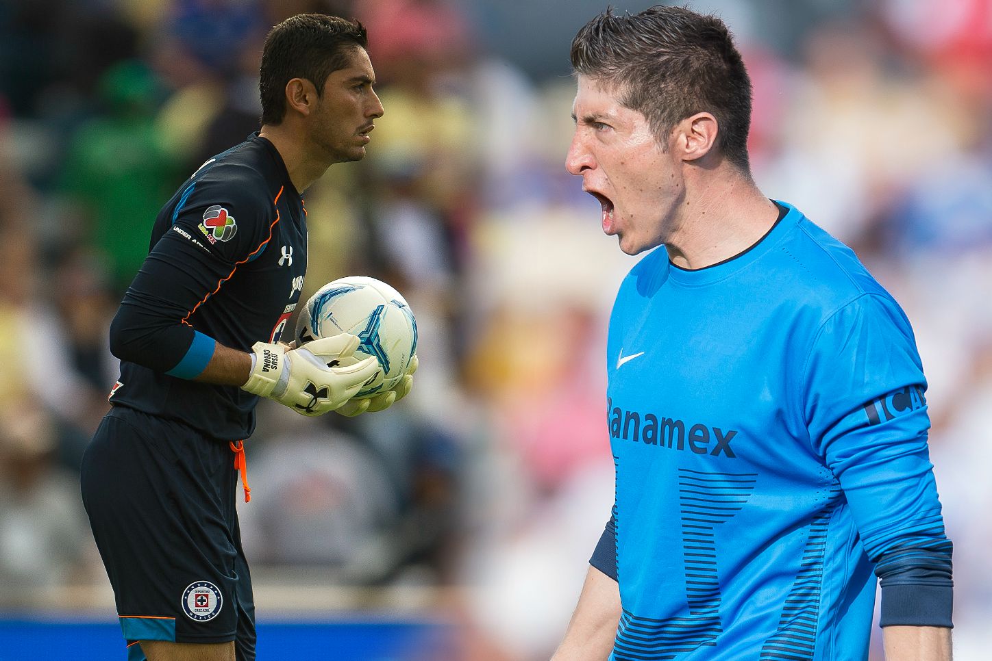 Jesús Corona y Alejandro Palacios, porteros de Cruz Azul y Pumas, respectivamente 