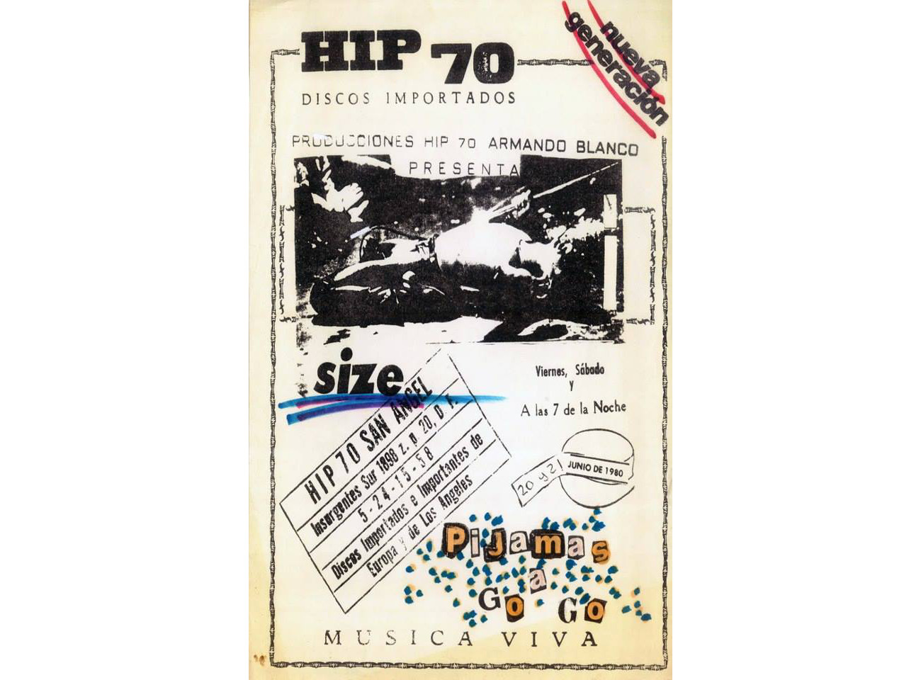 La tienda de discos Hip 70 abrió un pequeño club en el piso superior del local. 