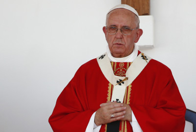 El papa Francisco en una misa multitudinaria en Holguín.
