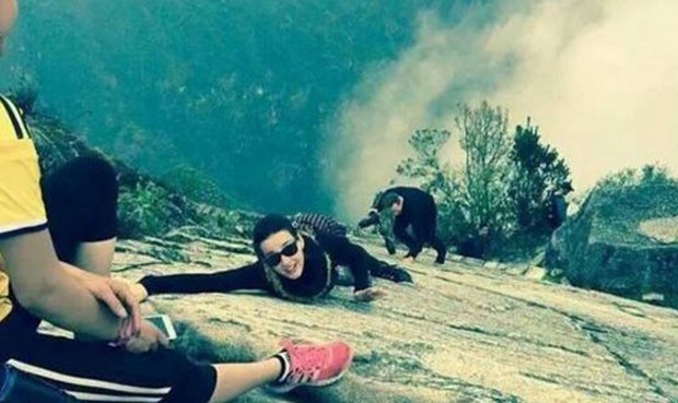 Katy en su visita en las ruinas de Perú. 