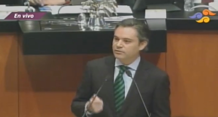 Aurelio Nuño, secretario de Educación Pública, al comparecer ante el pleno del Senado.