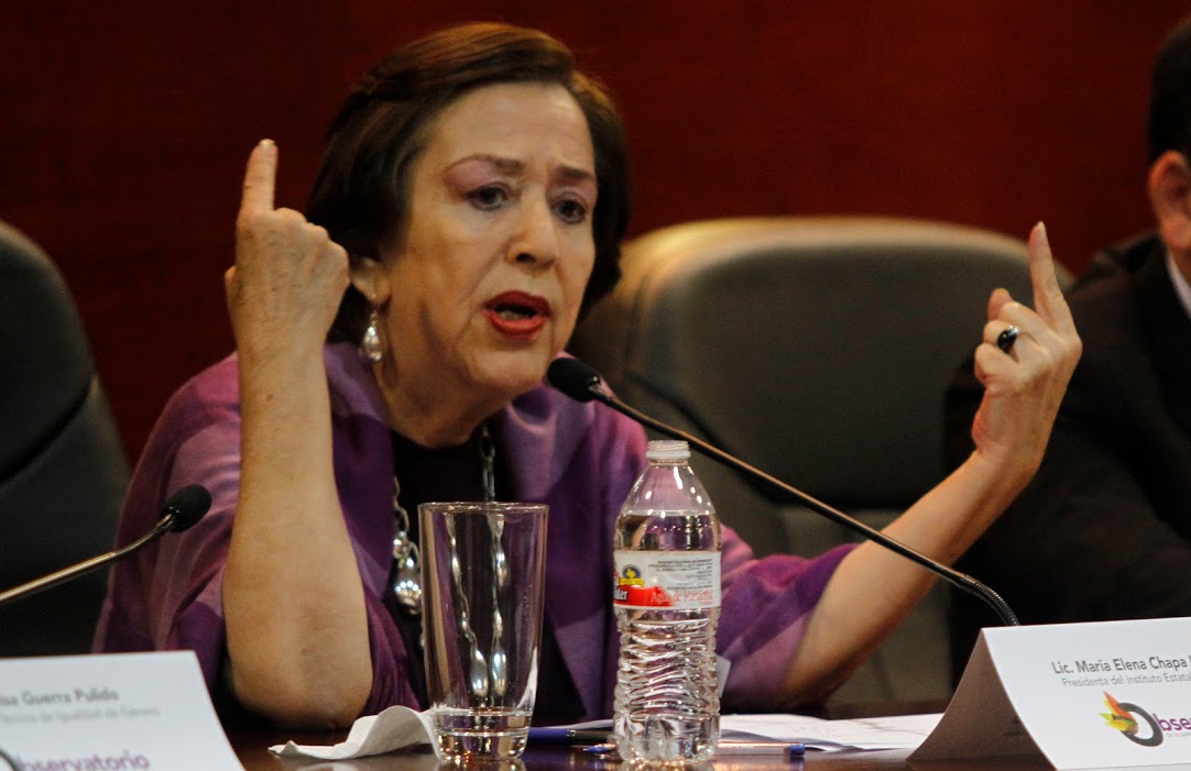 La Comisión Estatal Electoral rindió un homenaje a la presidenta del Instituto Estatal de las Mujeres, María Elena Chapa.